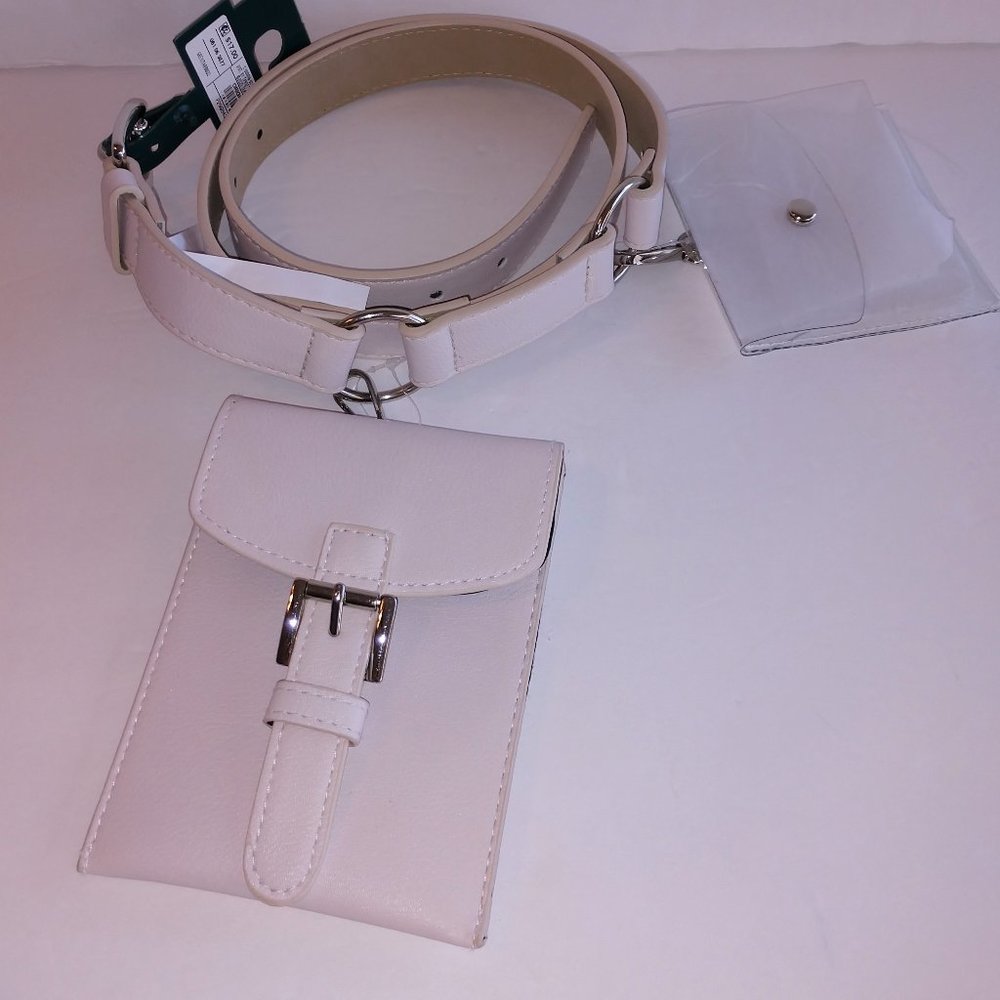 Wild Fable Fashion Utility Belt Eggshell Grey Size XL NWT